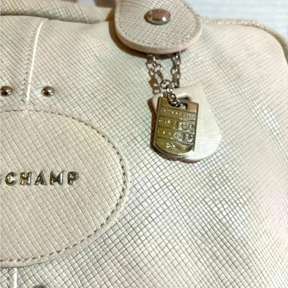 Longchamp cream leather quadri 2 way satchel handbag - Picture 7 of 14